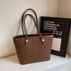 Sacola Portátil de Grande Capacidade Feminina 2024 Outono Estilo Coreano Moda Casual Bolsa de Ombro Nicho High-end Bolsa nas axilas