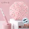 Guarda-chuva infantil totalmente automático com fivela de anel, projetado para meninos e meninas, estudantes e uso escolar, com abertura e fechamento de um botão, design dobrável e proteção UV