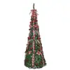 Set de Árbol de Navidad Transfronterizo con Luces, Árbol de Navidad Telescópico y Plegable, Decoraciones Navideñas para Uso en Casa y Supermercado