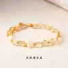 Design Original de Pulseira de Pedra Natural Irregular com Contas Assimétricas para Mulheres, Cristal de Cabelo Colorido de Nicho de Verão e Pedras Trituradas Irregulares