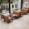 Bar Retro, Tienda de Té de Leche, Combinación de Mesa y Silla de Cafetería, Sofá de Madera Maciza, Cabina de Casa de Té, Taberna de Negociación Ocio