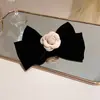 Presilha de Cabelo com Laço Estilo Francês, Pinça de Tubarão Versátil Elegante da Moda, Acessório de Cabelo de Design de Celebridade da Internet de Nicho para Mulheres