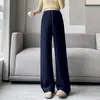 Pantalones Casuales de Punto tipo Mezclilla para Maternidad de Otoño, Pantalones de Pierna Recta y Ancha sin Soporte para el Vientre, Pantalones de Maternidad para Otoño