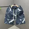 Pantalones Cortos Deportivos Transfronterizos para Hombre, Nueva Moda de Verano, Marca de Moda Trendy Estilo Nacional, Pantalones Cortos Flojos Delgados de Pierna Recta de Cinco Puntos para Hombre