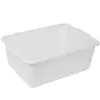 Cesta de plástico rectangular caja blanca cesta de almacenamiento de cocina marco caja de exhibición de alimentos comercial caja para conservar fresco no