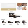 Casa en la Isla del Árbol Grande Almacenamiento Estilo Retro Francés Patrón de Gofre Cama Dormitorio Principal Cama Caja Alta Estilo Vintage Negro Lujo Ligero Italiano