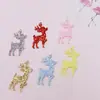 Accesorios para Joyería DIY Ciervo Rosa Brillante de Navidad Emparejado con Lazo Accesorios Hechos a Mano para el Cabello de Niños Caja de Regalo Materiales Decorativos
