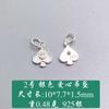 Colgante de corazón de melocotón con diamantes brillantes chapados en oro de plata esterlina S925, hecho a mano, pulsera, collar, accesorios