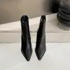 Otoño 2026 Estilo Coreano Nuevo Llegada Botines de Tacón de Aguja Punta Fina Botas para Adelgazar de Tacón Medio y Alto Botas Chelsea Elegantes de Nicho para Mujer
