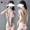 Fábrica de roupas coloridas direto do Japão, Coreia do Sul, Europa e Estados Unidos maiô de alça vertical coelhinha lingerie sexy feminina divertida três peças