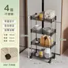 Estante de almacenamiento de acero inoxidable de espacio estrecho, organizador de espacio estrecho para refrigerador de cocina, carrito pequeño móvil para almacenamiento en el baño