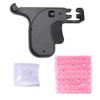 Herramienta para perforar orejas, pistola de plástico negro para perforar orejas, dispositivo de perforación de orejas de bajo dolor, juego de perforación de aretes de acero inoxidable, los estudiantes pueden jugar