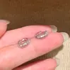 Pendientes de Encaje Completamente Diamantados de Plata de Ley S925 para Mujer, Estilo Vintage, Pendientes de Diseño de Nicho de Alta Gama, Populares en Xiaohongshu