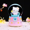 Caja de Música Giratoria Más Vendida con Bola de Cristal, Bailarina de Ballet y Diseño de Nieve Flotante de Cisne - una Decoración de Escritorio y Regalo de Cumpleaños