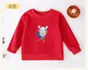 Suéter Jacquard de Desenho Animado com Manga Longa, Gola Redonda, Moletom Fofo para Homens e Mulheres, Moletom Infantil de Outono, Moletom Solto de Desenho Animado para Crianças Pequenas e Médias