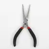 Alicates de punta fina rojos y negros de 4.5 pulgadas mini alicates de punta fina herramientas de ferretería mini alicates herramientas manuales para bricolaje juego de 8 piezas