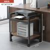 Armário de armazenamento para impressora pequeno apartamento prateleira de mesa de escritório estante de armazenamento móvel de piso suporte para gabinete de computador