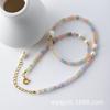 Japonês e Coreano Moda Elegante Cor Fresca Pedra Natural Pérola de Água Doce Personalidade Temperamento Colar Pulseira