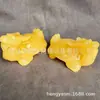 Artesanato de Tartaruga Dragão de Jade Bege Natural Pequenos Enfeites