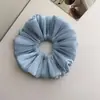 Goma para el Pelo de Flor de Capas Dobles Estilo Coreano, Plisada y Fluida, Grande de Alta Elasticidad, para Moño de Cola de Caballo, para Mujeres