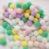 Poliéster Color Alta Elasticidad Pompon Bola de Felpa Pequeña Niños de Jardín de Infancia DIY Decoración Hecha a Mano Material Accesorios Pompon Pequeño