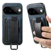 Funda de teléfono con ranura para tarjeta adecuada para Google Pixel 11Pro, funda protectora de cuero con correa de muñeca para Google Pixel 9