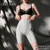 Calça de suspensão anti-gravidade de cintura alta para mulheres, seda de amoreira grau 10A, forro antibacteriano na virilha, modeladora de quadril e corpo, calça de segurança para mulheres
