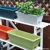 Vaso Flor Extra Grande Espessado de Vegetais e Frutas Vasos para Horta em Varanda Artefato para Cultivo de Vegetais Bonsai Família Vaso Retangular para Cultivo de Vegetais Caixa Especial