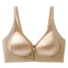 Sutiã feminino original sem costura, novo, com fecho frontal em cetim, push-up e suporte lateral, tamanhos grandes, lindo design nas costas, bralette, atacado