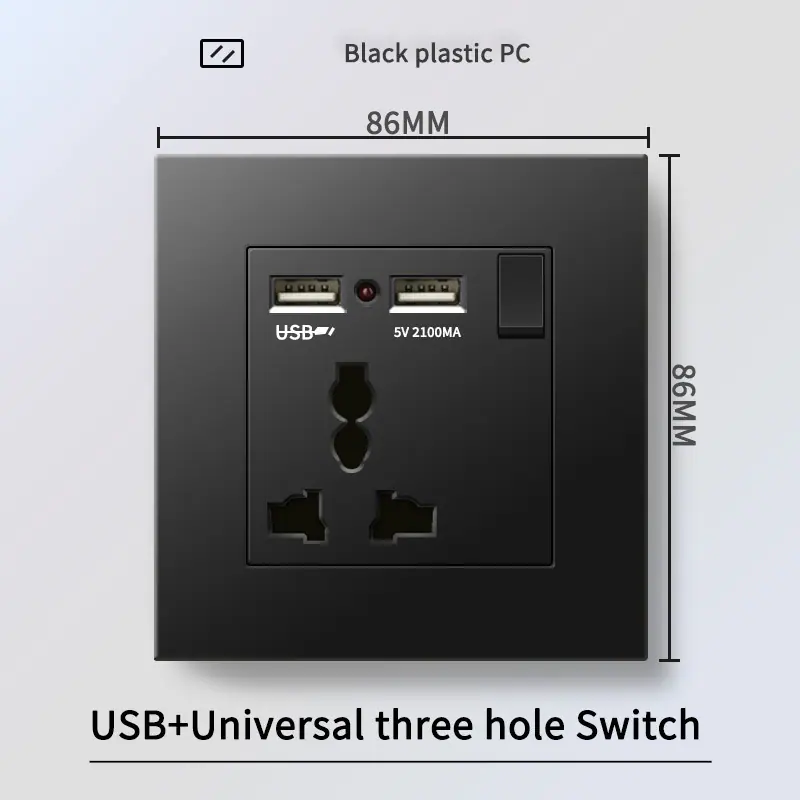 一开多三孔双USB