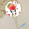 Leque Redondo Panda Estilo Chinês, Papel de Desenho, Design Criativo com Tema de Frutas, Fotografia de Viagem Hanfu, Produtos Criativos Culturais Chineses, Tendência Nacional, Leque Estilo Antigo