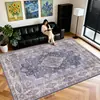 Tapete de chão estilo persa Amazon transfronteiriço, cobertura total de área grande, fácil de manter, tapete de mesa de centro, tapete de cachemira sintética para sala de estar e quarto