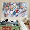 Sanación Anime Doraemon Dibujo Animado Lindo Tela Colgante Celebridad de Internet Fondo de Foto Tela Decoración de Dormitorio Cabecera Tela Colgante