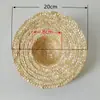 Sombrero de Paja Familiar Juguete Decorativo Creativo Muñeca Material Jardín de Infancia DIY Dibujo Graffiti Tejido de Paja de Trigo