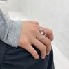 Anillo Creativo Simple Hueco para Mujer, Elegante Anillo Abierto Geométrico de Metal, Nuevo Anillo Personalizado para Dedo Índice