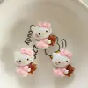 Funda de Teléfono de Crema DIY de Cachorro de Paraíso de Dibujos Animados Brillante Kit de Materiales para Joyería, Pasador Hecho a Mano, Goma para el Cabello