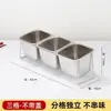 Caja de Condimentos de Acero Inoxidable Uso Comercial con Tapa Juego de Botellas para Condimentos de Cocina Combinación de Frascos para Condimentos Hogareño Aceite Sal Salsa Vinagre