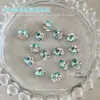 Decoraciones para Uñas con Pedrería Acabado Blanco K9, Pedrería Ovalada sin Base Hielo Azúcar Deslumbrante de Alta Gama, Accesorios de Pedrería para Uñas de Lujo Ligero