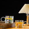 Novo Copo de Vidro Laser Aurora Criativo Caneca de Pérola Ins Grande Capacidade Alto Valor Copo de Café para Casa