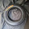 Roda com eixo para carrinho de mão, roda inflável/roda sólida, modelo 13x2, roda inflável, roda de carrinho de mão de duas rodas, conjunto completo