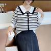 2024 outono roupas femininas nova moda all-match estilo ocidental emagrecimento idade reduzindo o design sentido manga comprida lapela blusa top