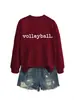 Sudadera casual simple con estampado de letras para mujer, cómoda, para voleibol, nueva de otoño e invierno, tienda independiente de Amazon Wish