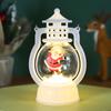 Adornos navideños, lámpara de aceite portátil pequeña, luz de noche luminosa para anciano, regalo de Navidad, adornos navideños de escritorio