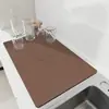 Pad Absorvente Doméstico Moderno Simples de Cor Pura para Bancada de Cozinha Pad Isolante Anti-Queimadura para Mesa de Restaurante Almofada Drenante de Cozinha de Lama Diatomácea