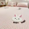 Protector de colchón de algodón lavable bordado específico para dormitorio, pieza única 90x190, funda de colchón individual pura de algodón para estudiante