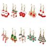 Amazon Pendientes de Clip Navideños para Mujer Set de Pendientes Festivos Pendientes de Papá Noel Europeos y Americanos Regalo Transfronterizo