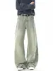 Muxi Ropa Estilo Retro Americano Lavado Vintage Versátil Pantalones de Pierna Recta Sueltos Pantalones de Trabajo Jeans de Calle para Hombre
