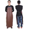 Delantal de Cuero para el Hogar Impermeable y a Prueba de Aceite Cocina Restaurante Acuático Sin Mangas Delantal Extendido para Adultos Peto Cintura