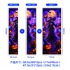 Sala de Estar Quarto Parede de Fundo Halloween Atmosfera Roxa Adesivo de Porta Impermeável à Prova de Óleo Hall de Entrada Adesivo Decorativo Em Estoque