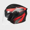 Capacete de Moto com Espelho Duplo, Bateria, Capacete para Veículo Elétrico, Capacete de Segurança Anti-Nevoeiro para Homens e Mulheres, Capacete Meio Capacete com Proteção Solar para Todas as Estações